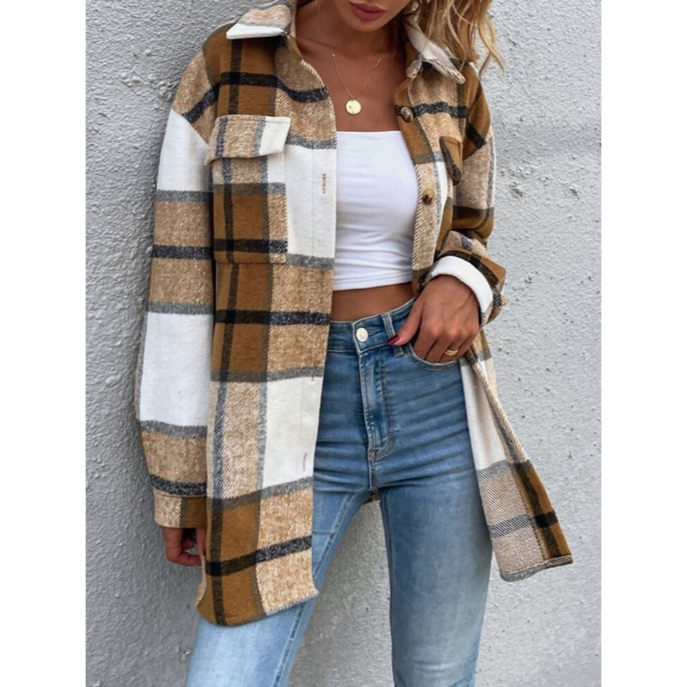 Plaid Wool Shacket - image 4